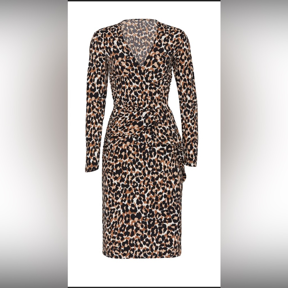 Leota Animal Print Long Sleeve Dress